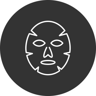 Yüz maskesi web simgesi basit illüstrasyon