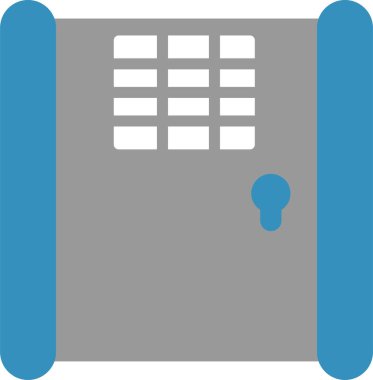 Hapishane kapısı ikon vektör illüstrasyonu 