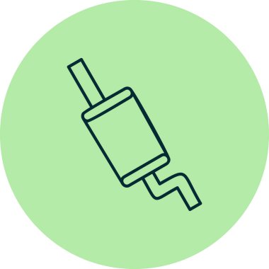 Egzoz. Web simgesi basit illüstrasyon