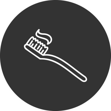 Diş fırçası web simgesi, basit illüstrasyon