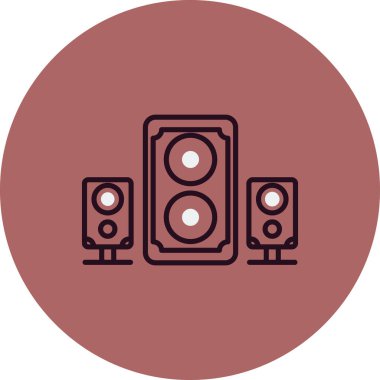 Hoparlörler. Web simgesi basit illüstrasyon