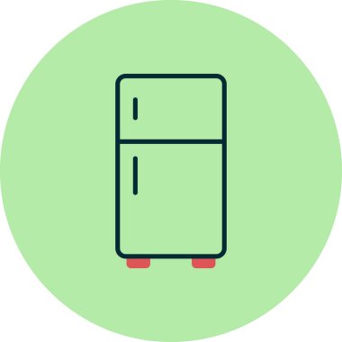 buzdolabı simgesi vektör illüstrasyonu