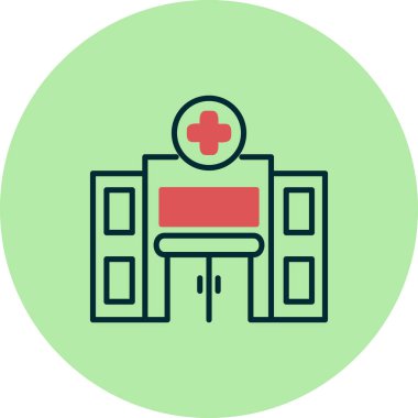 Hastane Simgesi Vektör İllüstrasyonu