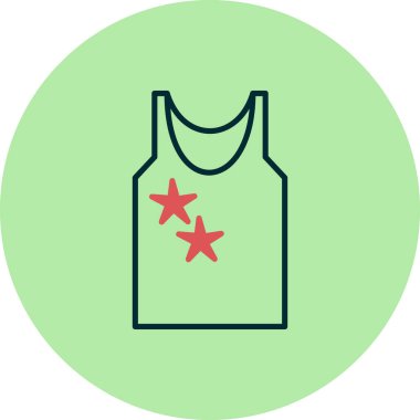 Kolsuz gömlek ikonu vektör illüstrasyonu