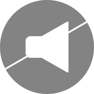 Hacim düğmesinin vektör illüstrasyonu. Dilsiz 