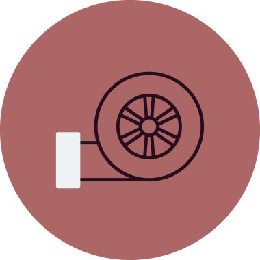 Turbo web simgesi basit illüstrasyon