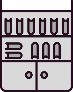 Kitaplık. Web simgesi vektör illüstrasyonu