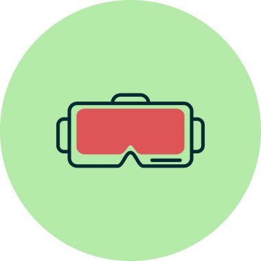 Gözlükler. Web simgesi basit illüstrasyon