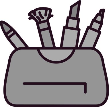 makyaj çantası vektörü, illüstrasyon