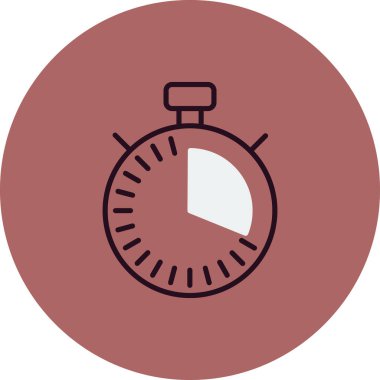 Kronometre Web simgesi basit illüstrasyon 