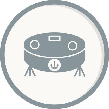 Robot elektrikli süpürge ağ simgesi basit illüstrasyon