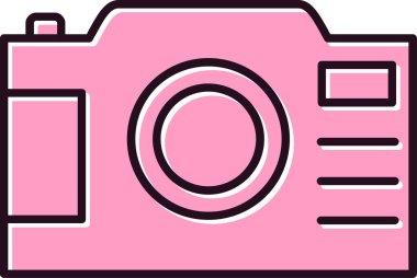 kamera simgesi vektör illüstrasyonu