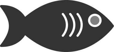 balık simgesi vektör illüstrasyonu