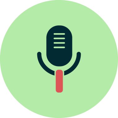 Mikrofon. Web simgesi vektör illüstrasyonu 