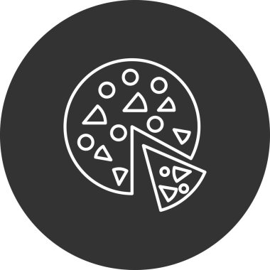 Pizza ikonu vektör illüstrasyonu