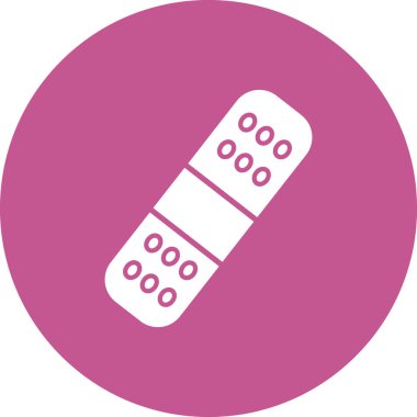 Yara bandının vektör illüstrasyonu, tıbbi simge