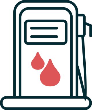 Petrol pompası simgesinin vektör illüstrasyonu 