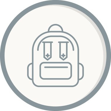 Sırt çantası. Web simgesi vektör illüstrasyonu