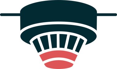 Duman dedektörü simgesinin vektör çizimi