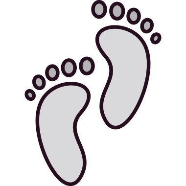 ayak izleri simge vektör çizim