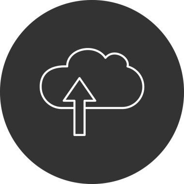 Bulut hesaplama simgesi vektör illüstrasyonu