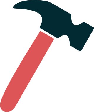 Çekiç. Web simgesi basit illüstrasyon 