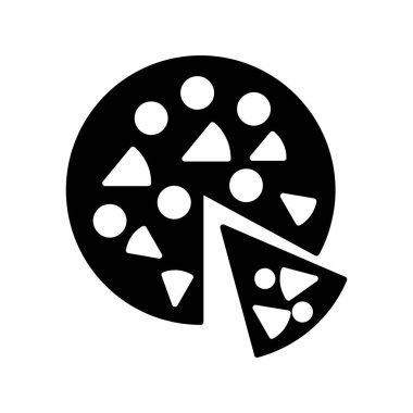 Pizza ikonu vektör illüstrasyonu