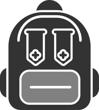 Sırt çantası. Web simgesi vektör illüstrasyonu