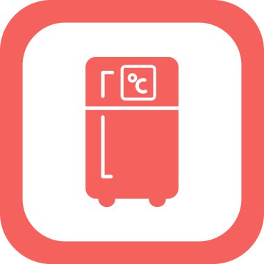 buzdolabı çizgisi vektör simgesi 