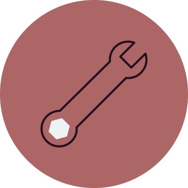 İngiliz anahtarı simgesini vektör çizim