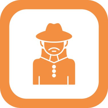 Dedektif simgesi. Vektör çizim