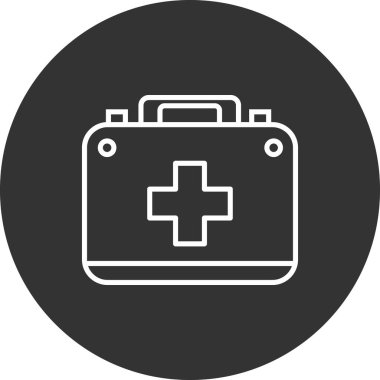 tıbbi ilk yardım kiti vektör simgesi