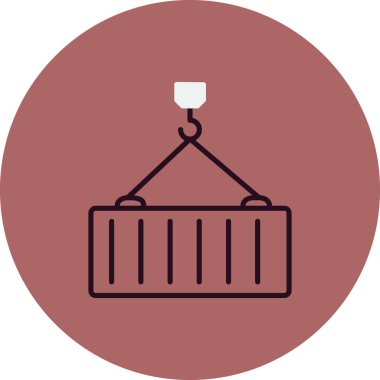 Kargo konteynırı. Basit illüstrasyon 