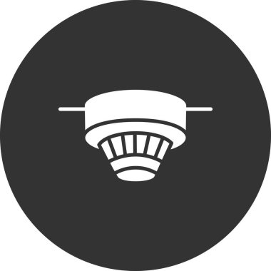 Duman dedektörü simgesinin vektör çizimi