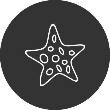 deniz yıldızı ikonu vektör çizimi