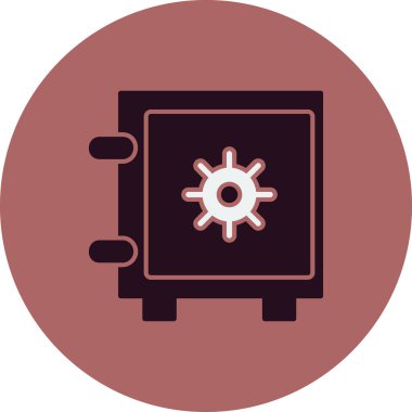 Güvenli kutu simgesinin vektör çizimi