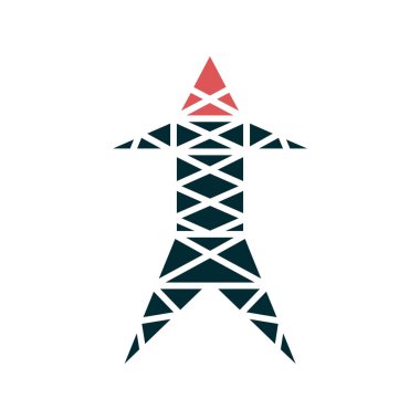 Elektrik direği. Web simgesi basit illüstrasyon 