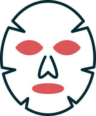 Yüz maskesi web simgesi basit illüstrasyon