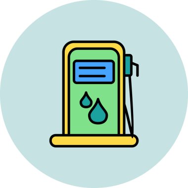 Petrol pompası simgesinin vektör illüstrasyonu 