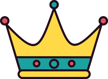 taç simgesi vektör illüstrasyonu