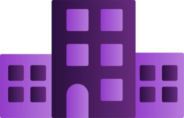 Bina. Web simgesi basit illüstrasyon