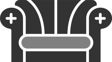 yumuşak kanepe mobilyası, vektör illüstrasyonu