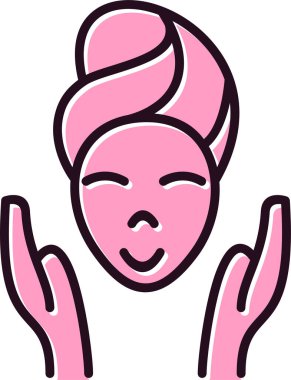 Yüz tedavi ikonu. düz biçim illüstrasyonu. 