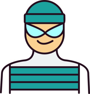 Suçlunun vektör illüstrasyonu 