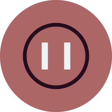 Duraklat simgesinin vektör illüstrasyonu 