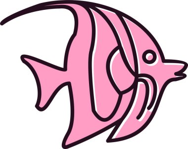 Kelebek Balık simgesi vektör çizimi