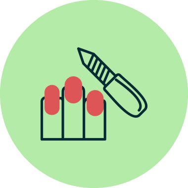 Manikür vektör çizim 