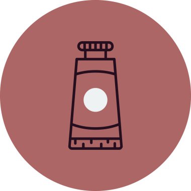 Yağlı boya tüp simgesinin vektör çizimi