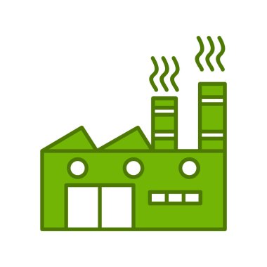 Fabrika simgesi vektör illüstrasyonu