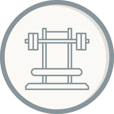 Spor salonu vektörü basit düz simge